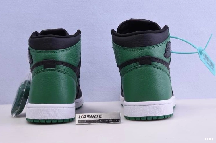 Reps Pine 555088-030  1 Jordan Green High Retro Black 0510